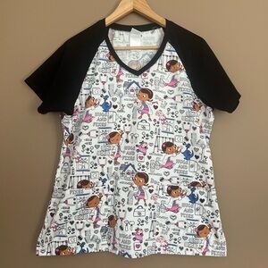 {Disney} Doc McStuffins Scrub Shirt Short Sleeve - Womens Medium